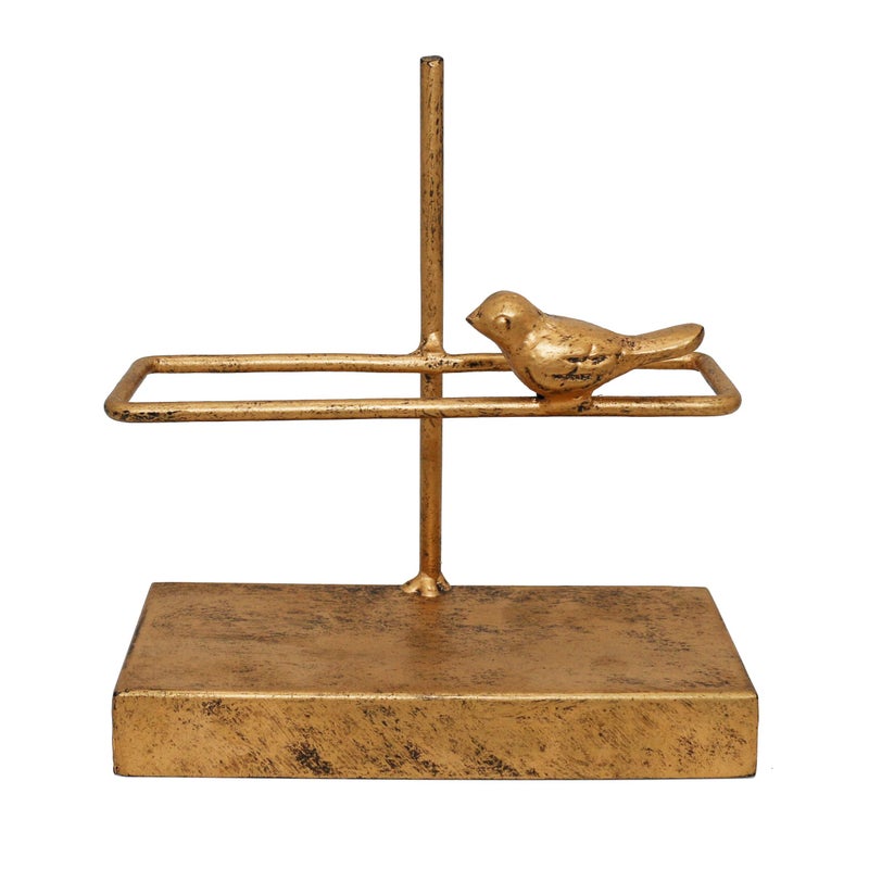 Owlgift Freestanding Classic Cocktail Napkin Holder with Cast Iron Bird Design, Tabletop Tissue Dispenser, Bronze - Image 2